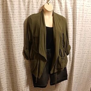 NWT Torrid gauze anorak, military olive